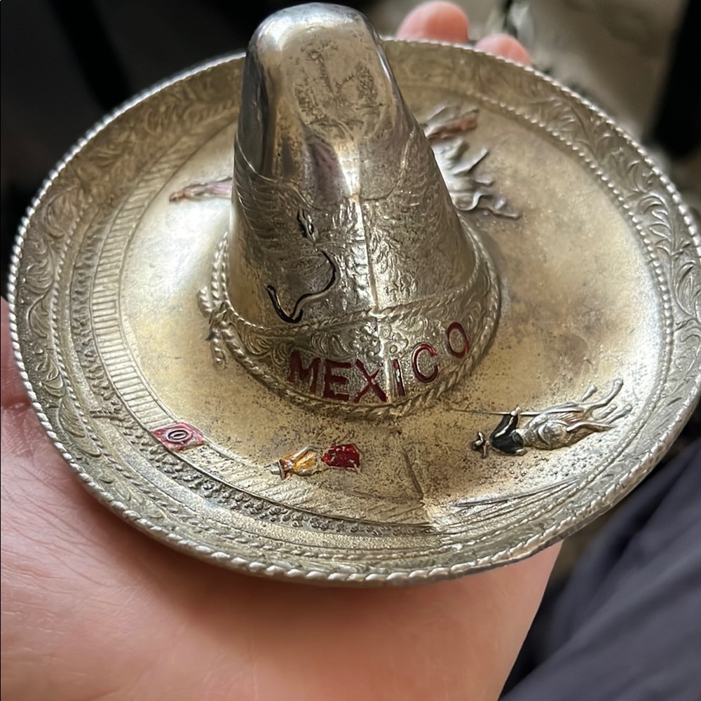 Silver Mexico Souvenir Sombrero